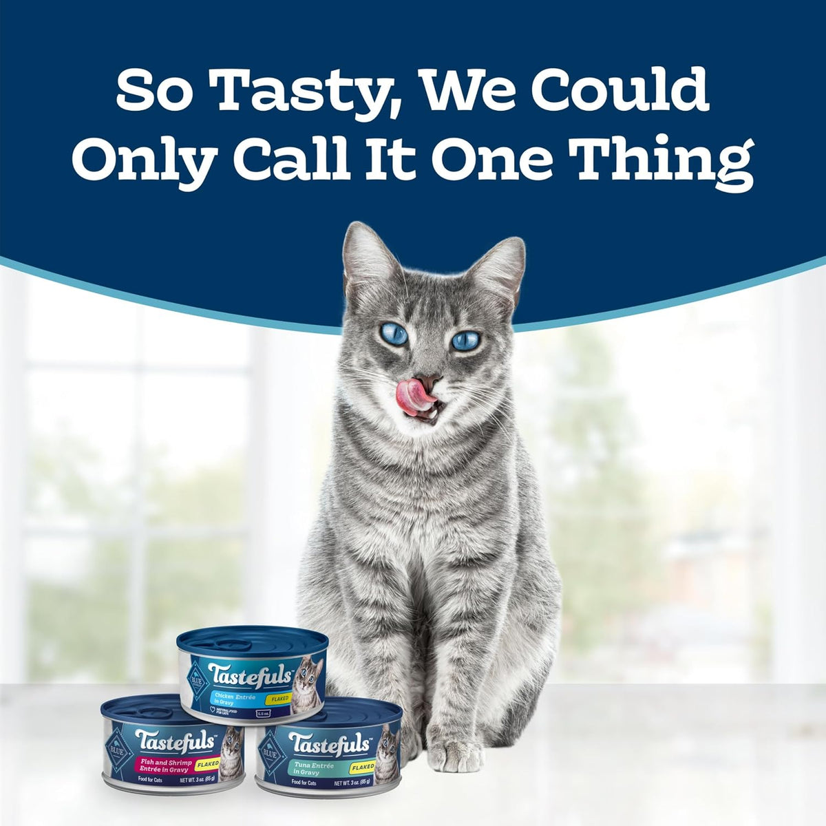 Blue Buffalo 4 Flavors Tastefuls Flaked Wet Cat Food Variety Pack 12 x 3oz
