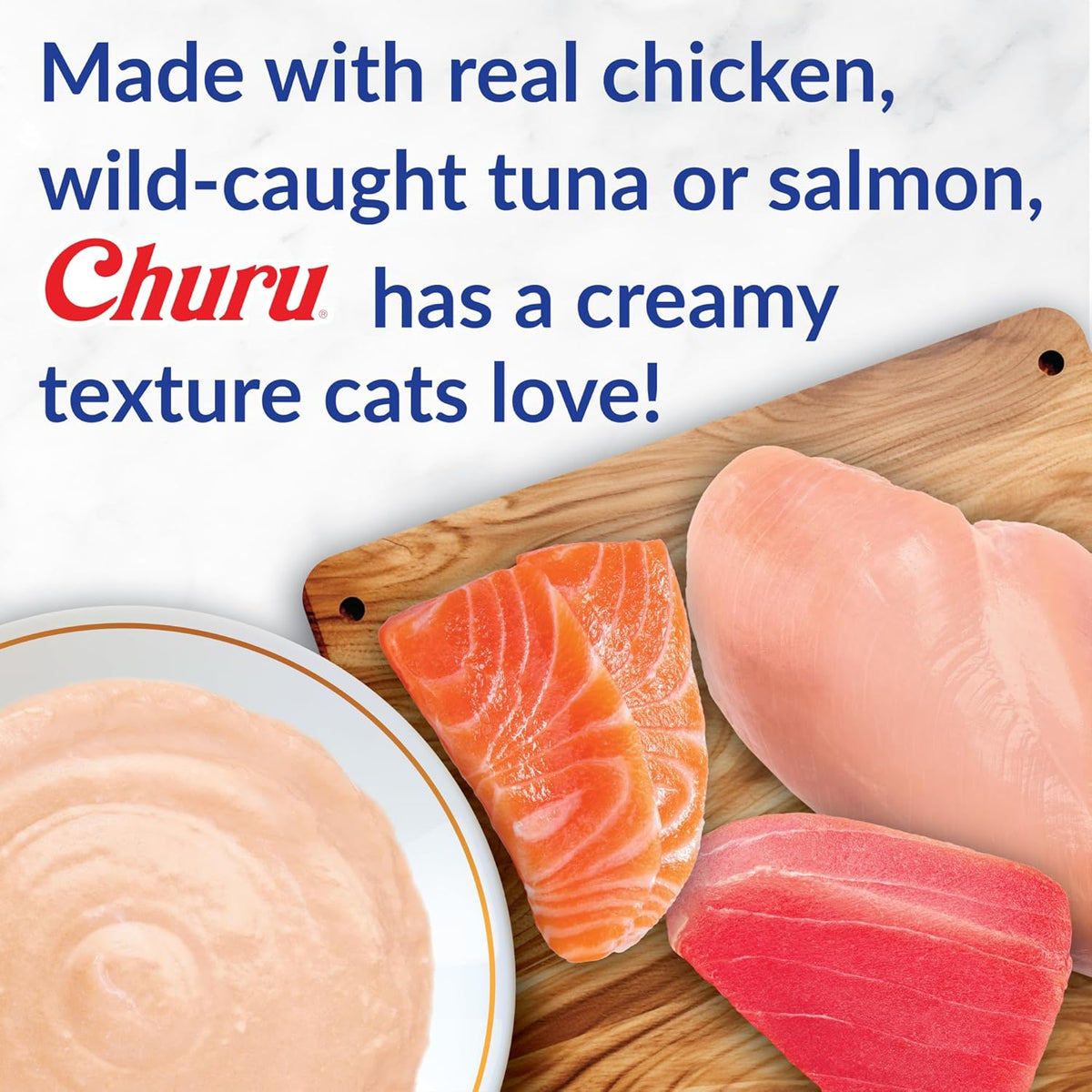 INABA Churu Chicken Variety Grain-Free Creamy Lickable Cat Treats 14g x 50 Tubes