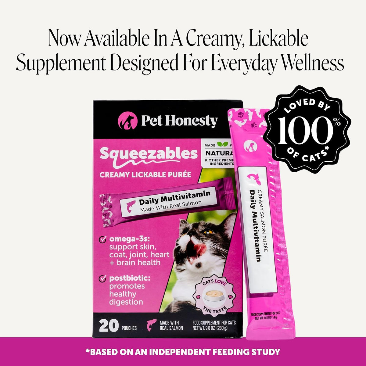 Pet Honesty Cat "Multivitamin Crunchy & Creamy" Chews with Omega 3