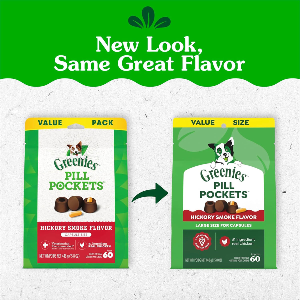 GREENIES Pill Pockets Capsule Size Natural Dog Smoke Flavor 60 Count