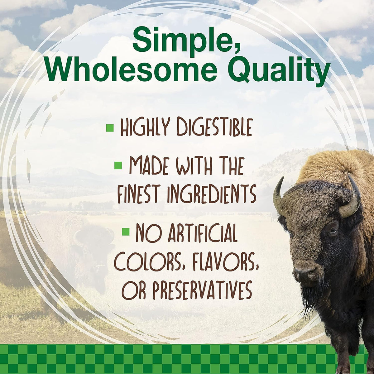 Nylabone Healthy Edibles Wild Bison Natural Dog Treats Large 1 Count