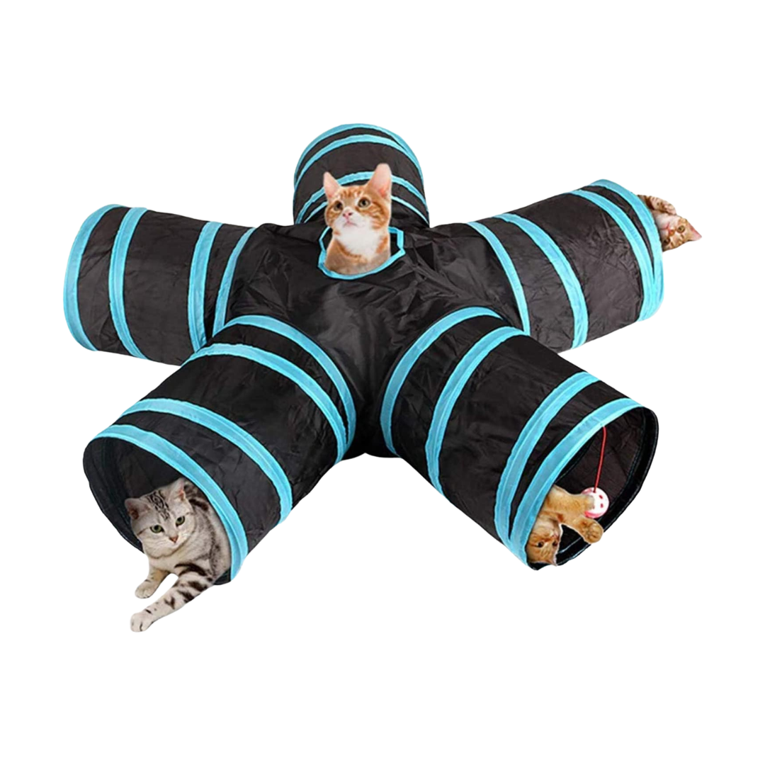 5-Way Foldable Cat Tunnel Toy for Cats & Small Dogs UAE