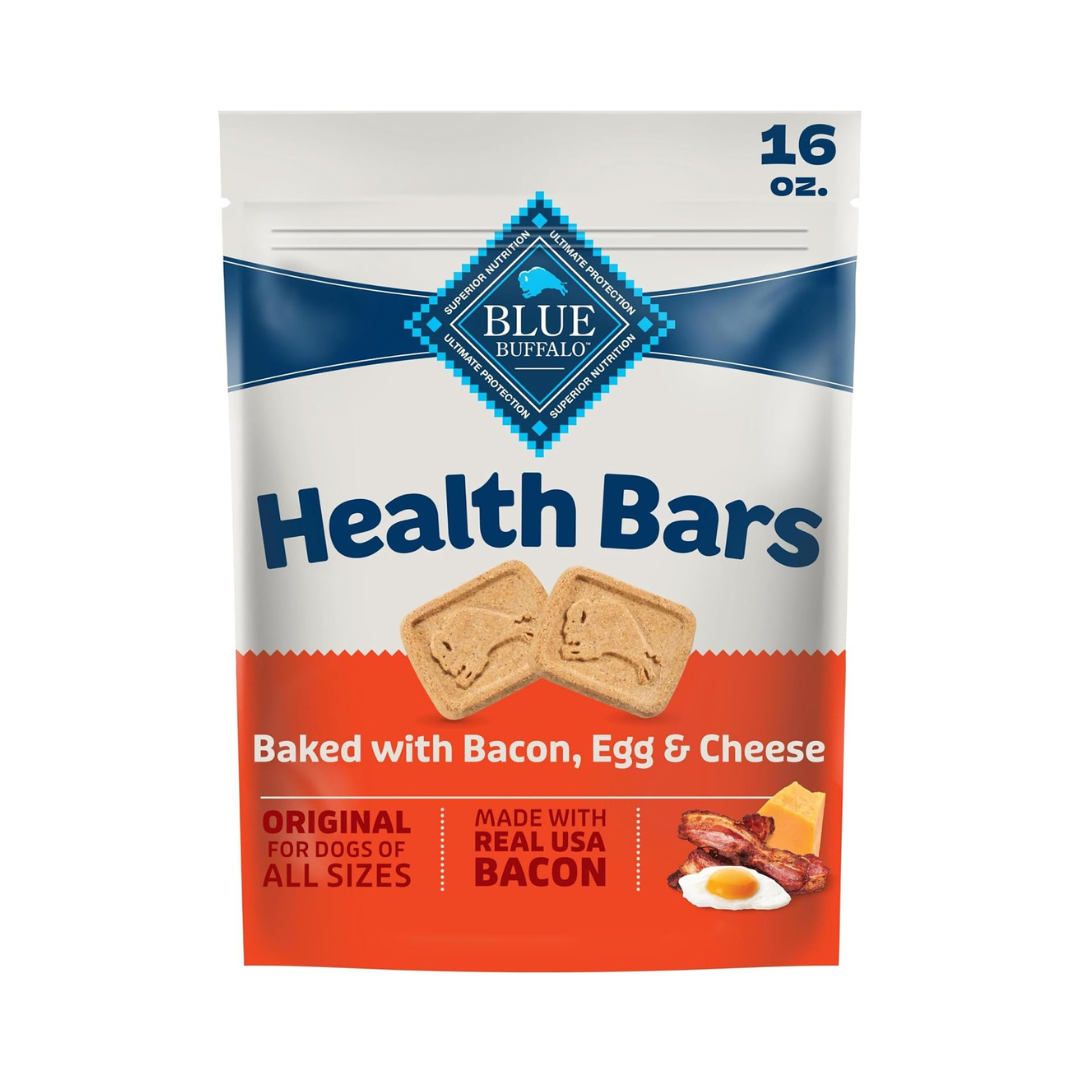 Blue Buffalo Health Bars Bacon Egg & Cheese Crunchy Biscuits Dog Treats 16 oz