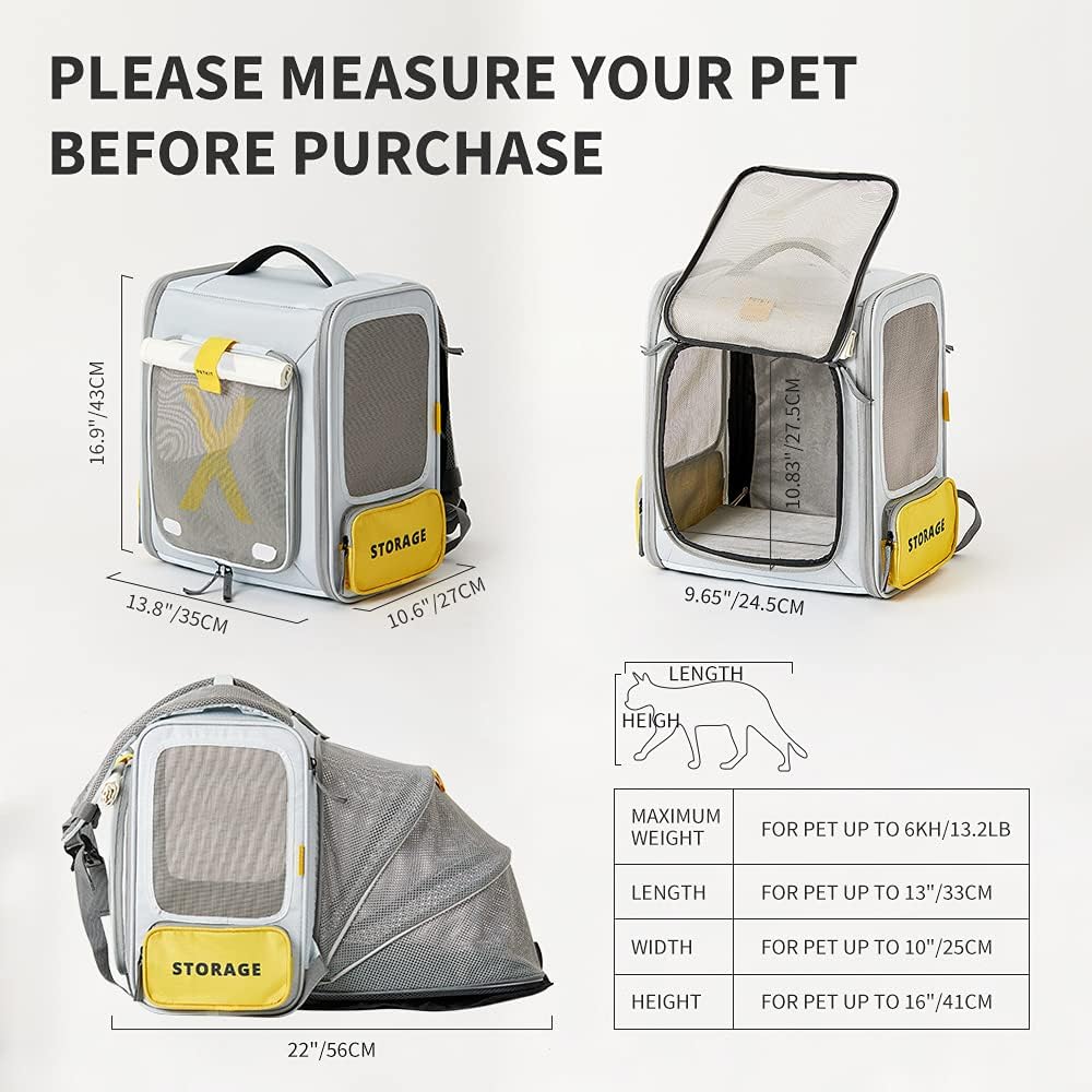 PETKIT Breezy Zone Pet Carrier Backpack for Cats & Small Dogs