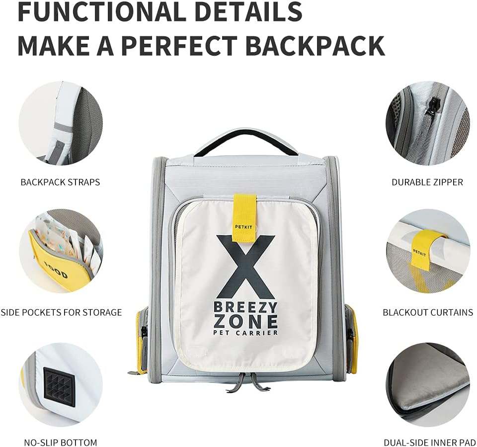 PETKIT Breezy Zone Pet Carrier Backpack for Cats & Small Dogs