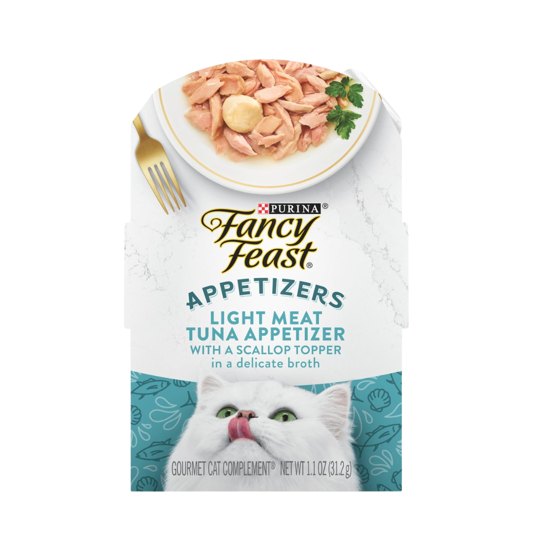 Fancy Feast Tuna & Scallop Cat Food Topper 10 x 1.1 oz Trays
