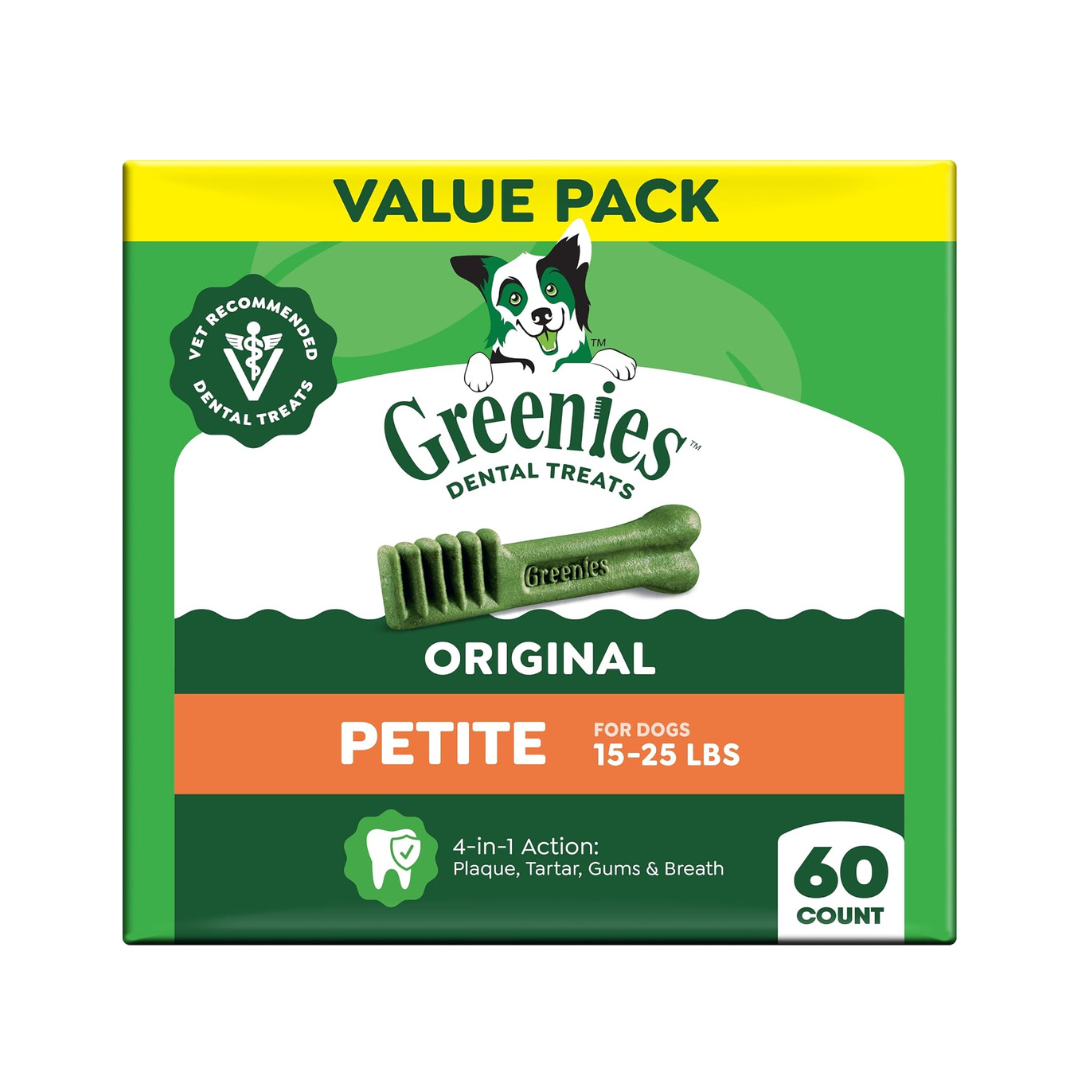 GREENIES Original Petite Natural small Dog Dental Care Treats 36 oz 60 count