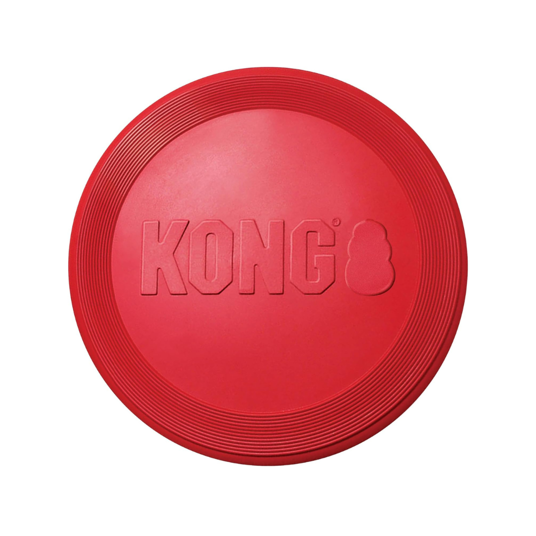 KONG Durable Natural Rubber Flying Disc Toy for Large Dogs