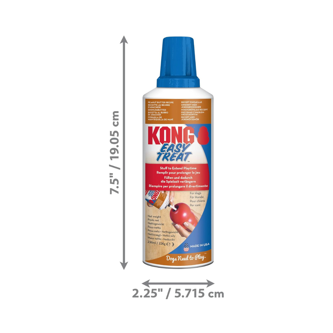 KONG Peanut Butter Easy Dog Treat Paste 227g | Stuffing Treat for KONG Toys