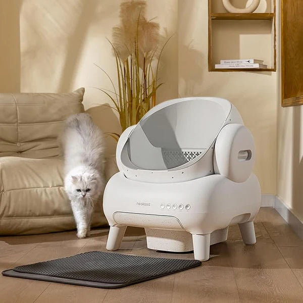 Neakasa M1 Plus White Self-Cleaning Cat Litter Box + FREE Neakasa AirStep Ramp