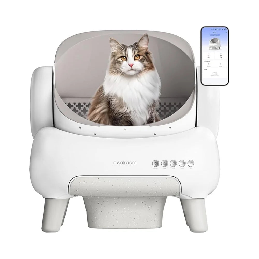 Neakasa M1 PLUS White Cat Litter Box + Free Neakasa Silicone Pad and Waste disposal PooGuard