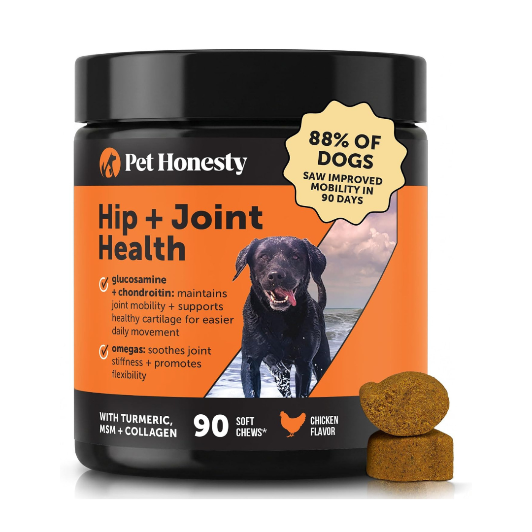 PetHonesty Glucosamine Chondroitin Joint Support Chews for Dogs – 90 Count
