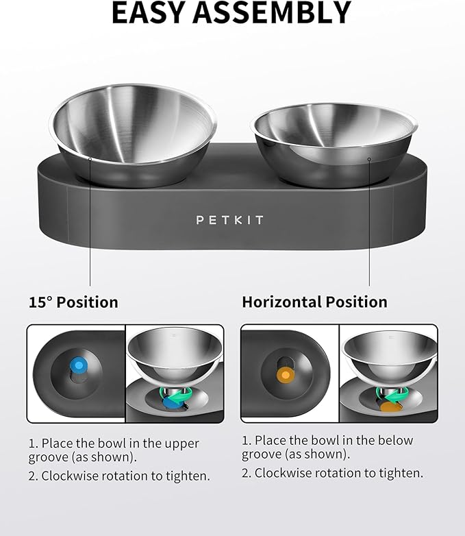 PETKIT Fresh Nano Double Bowl UAE | Stainless Steel Pet Feeder(Model: FNM-DBL)