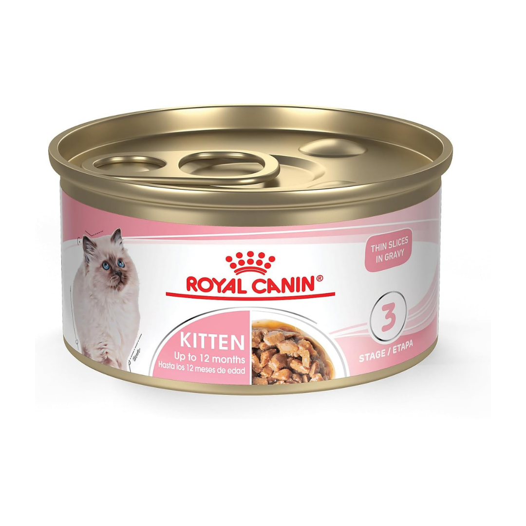 Royal Canin Kitten "Feline Thin Slices in Gravy Wet Cat Food 24 x 3oz"