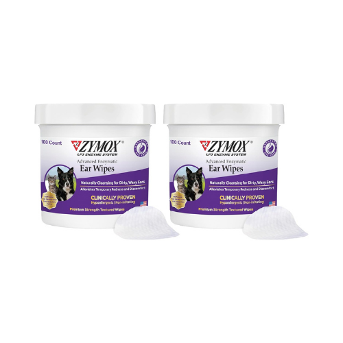 ZYMOX Advanced Enzymatic Ear Wipes for Dogs & Cats 100 and 200 Ct