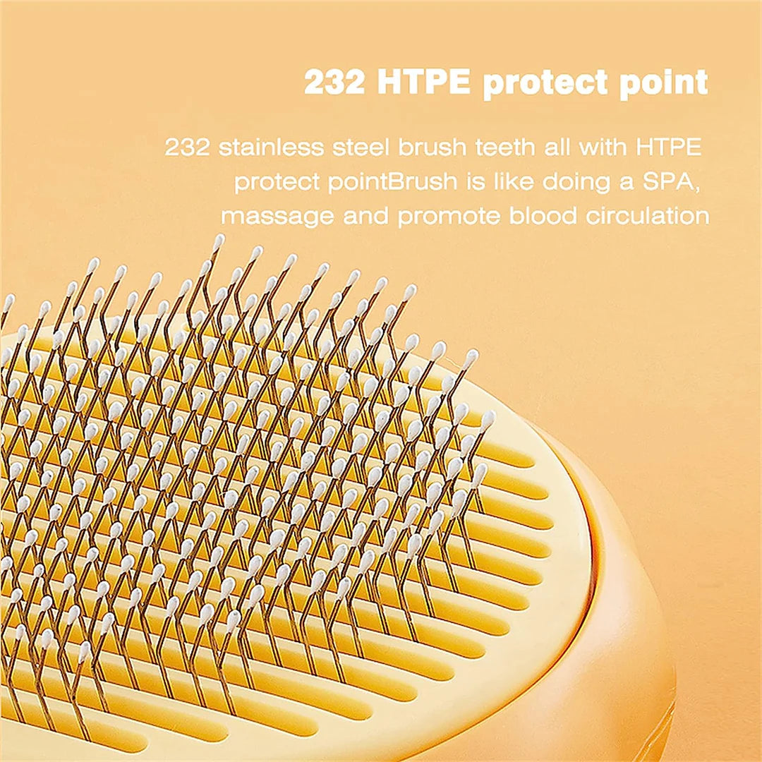 Pet Cat Dog Grooming Massage Self-Cleaning Brush Comb | Soft Slicker Pet Brush