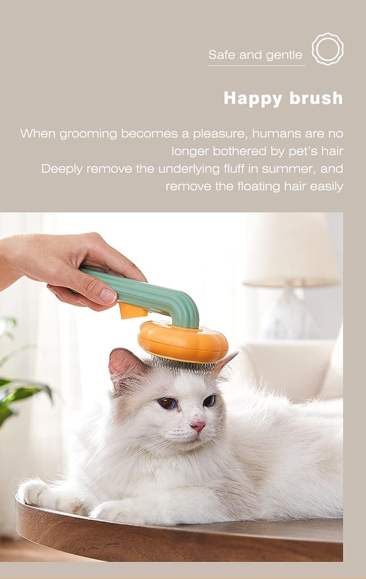 Pet Cat Dog Grooming Massage Self-Cleaning Brush Comb | Soft Slicker Pet Brush