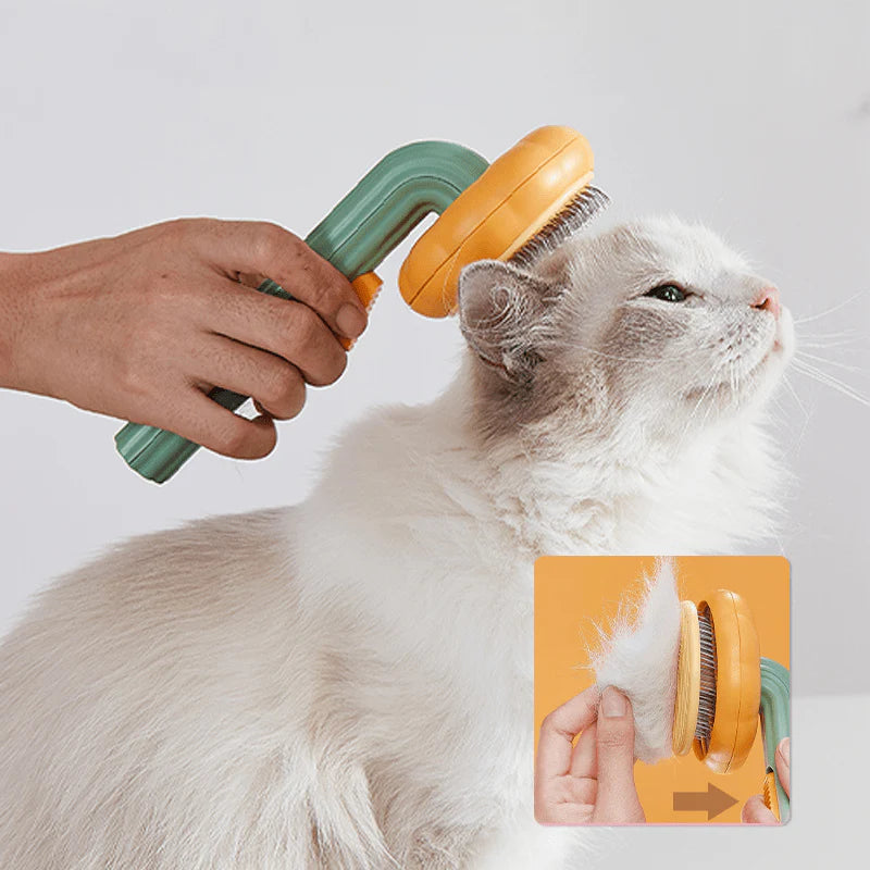 Pet Cat Dog Grooming Massage Self-Cleaning Brush Comb | Soft Slicker Pet Brush